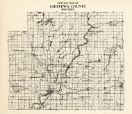 Chippewa County Outline, Wisconsin State Atlas 1930c